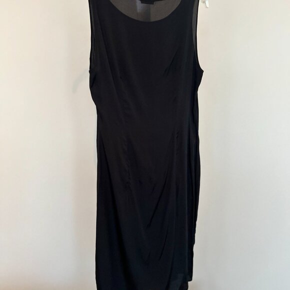 Vintage Miu Miu Black and Navy Cloud Wool Dress Size IT 42 - Picture 6 of 8